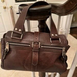 Mulberry Mable Brown Leather Double-Zip Messenger Bag With Dust Bag